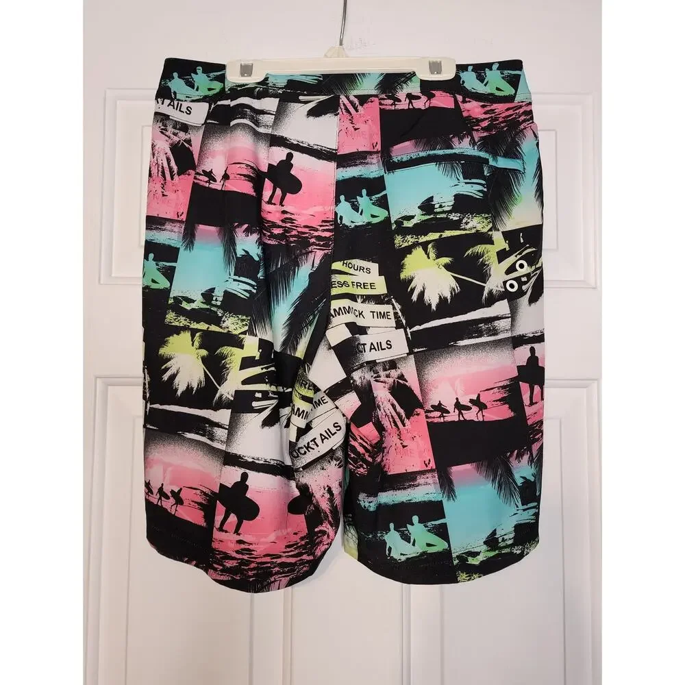 American Eagle Men's Tropical Swimming Board Shorts Swim‎ Trunks S